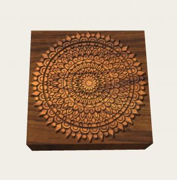 Mandalastempel aus Hartholz